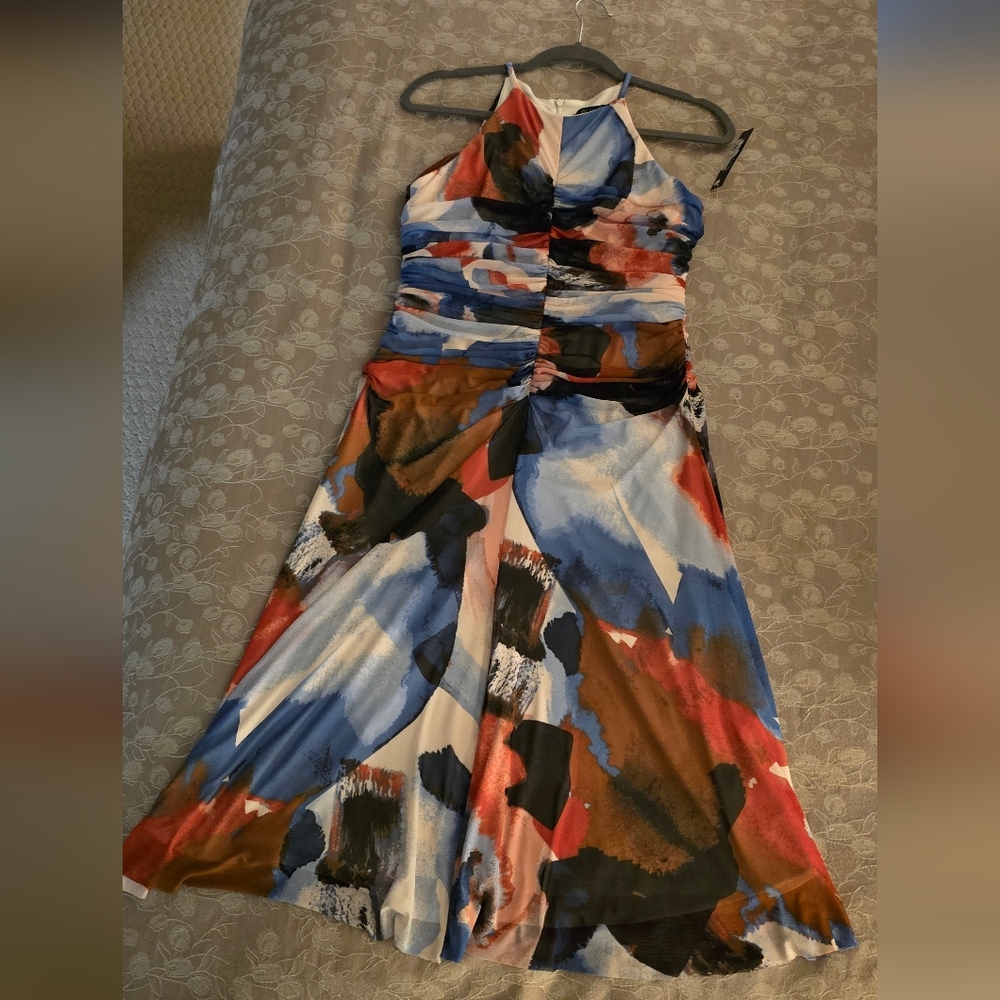 Multicolor Halter Dress